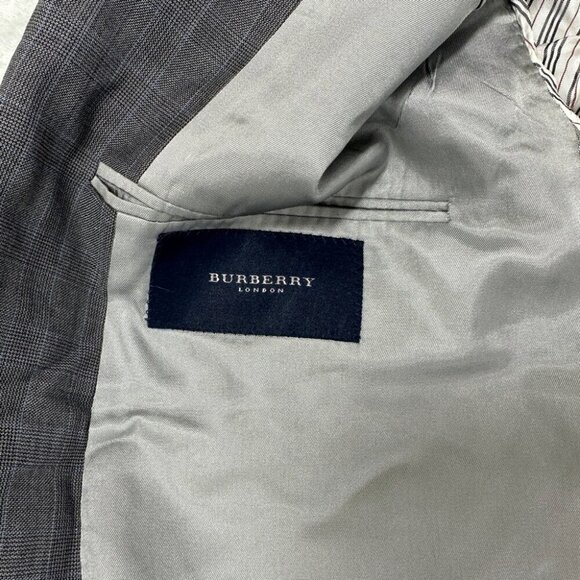 Burberry Grey Blazer 100% Wool Men’s Size 46 - Picture 14 of 15